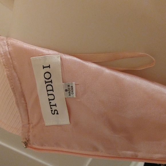 NWT Studio I pink and black dress Sz 8 - Picture 6 of 9